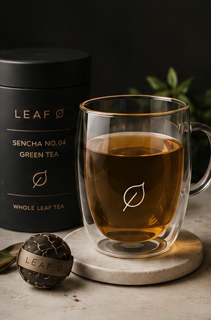 Hot LEAF tea serve